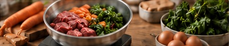 Ingredients measured for a meal